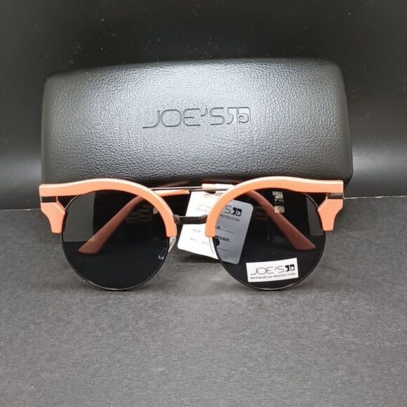 JOE\'S jeans satin gunmetal blush round sunglasses specs main image 8